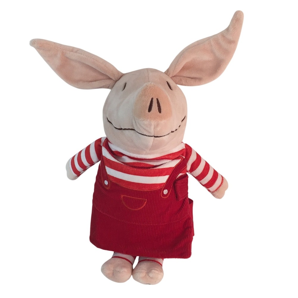 Zoobies Book Buddies Olivia the Pig Storybook Plush 16" Red Striped 2012‎ Toy